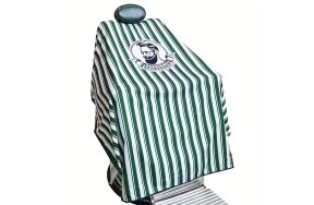 Επαγγελματική Μπέρτα Κουρέματος Barber Ριγέ Πράσινο 150cm x 135cm