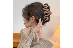 Κλάμερ Μαλλιών Μεγάλο Μπεζ 10,5 εκ. – Ματ Απόχρωση, Μοντέρνο Μίνιμαλ Design, Για Πυκνά & Λεπτά Μαλλιά