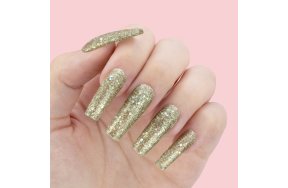 Ημιμόνιμο Βερνίκι Νυχιών Νο 077 Χρυσό Σαμπανιζέ Glitter Παγιέτα 10ml - Christian Artesio