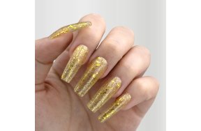 Ημιμόνιμο Βερνίκι Νυχιών Νο 079 Χρυσό Glitter Παγιέτα 10ml