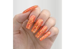 Ημιμόνιμο Βερνίκι Νυχιών Νο 081 Κόκκινο Χρυσό Παγιέτα 10ml - Christian Artesio