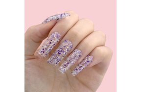 Ημιμόνιμο Βερνίκι Νυχιών Νο 086 Λευκό Μωβ Παγιέτα Flakes 10ml – Christian Artesio