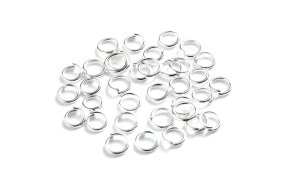 Κρικάκια για Μαλλιά Ράστα και Πλεξούδες Ασημί 5mm 50τμχ