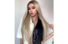 Περούκα Συνθετική Ξανθιά Σαντρέ Όμπρε Μακριά Ίσια