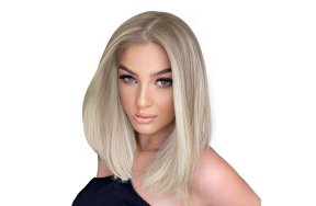 Περούκα Συνθετική Ξανθιά Όμπρε Ίσια Καρέ