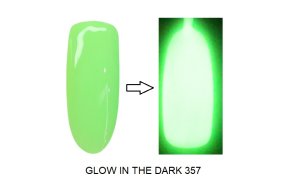 Ημιμόνιμο βερνίκι νυχιών Νο 357 πράσινο που φωσφοριζει στο σκοτάδι, 10ml