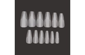 Νύχια Gelly Tips Coffin medium διάφανο κασετίνα 100τεμ