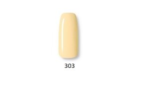 Ημιμόνιμο βερνίκι νυχιών Νο 303 κίτρινο παστέλ, 10ml