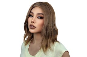 Περούκα Συνθετική Καστανή Καρέ