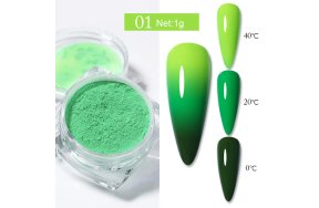 Θερμική Σκόνη Νυχιών Lime- Πράσινο- Κυπαρισσί