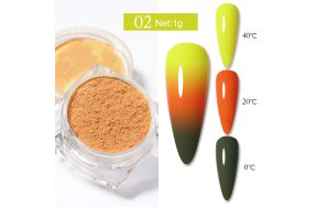 Θερμική Σκόνη Νυχιών Κίτρινο-Πορτοκαλί-Καφέ