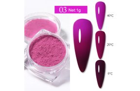 Θερμική Σκόνη Νυχιών Μωβ-Σάπιο Μήλο- Μπορντώ