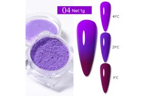 Θερμική Σκόνη Νυχιών Μωβ Αποχρώσεις