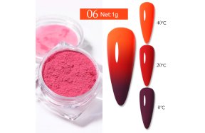 Θερμική Σκόνη Νυχιών Κοραλί- Πορτοκαλί- Βαθύ Κόκκινο