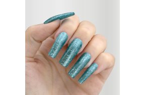 Ημιμόνιμο Βερνίκι Νυχιών Νο 108 Τιρκουάζ Glitter Παγιέτες 10ml – Christian Artesio