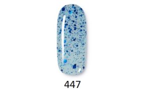 Ημιμόνιμο Βερνίκι Νυχιών Sapphire Sparkle Νο 447 Διάφανο Μπλε Παγιέτα 10ml