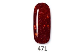 Ημιμόνιμο Βερνίκι Νυχιών Media Νο 471 Κοκκινο Glitter Παγιετα 10ml