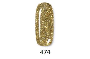 Ημιμόνιμο Βερνίκι Νυχιών All Star Νο 474 Χρυσό Glitter 10ml