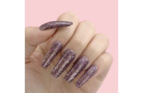 Ημιμόνιμο Βερνίκι Νυχιών Νο 166 Μωβ Glitter 10ml