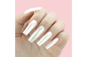 Ημιμόνιμο Βερνίκι Νυχιών Νο 198 Άσπρο Μεταλλικό Glitter 10ml