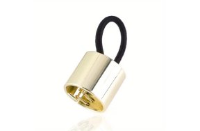 Μεταλλικό Κλιπ Μαλλιών με Λάστιχο για Αλογοουρά Χρυσό