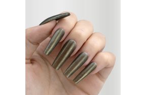 Ημιμόνιμο Βερνίκι Νυχιών Νο 160 Λαδί Glitter Ημιδιάφανο 10ml