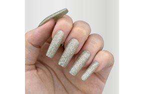 Ημιμόνιμο Βερνίκι Νυχιών Νο 195 Ασημί - Χρυσό Glitter 10ml