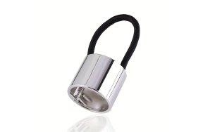 Μεταλλικό Κλιπ Μαλλιών με Λάστιχο για Αλογοουρά Ασημί