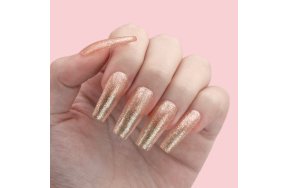 Ημιμόνιμο Βερνίκι Νυχιών Νο 245 Ροζ-Χρυσό Glitter 10ml