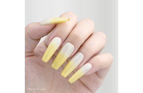 Ημιμόνιμο Βερνίκι Νυχιών Θερμικό Νο 258 Κίτρινο Παστέλ/Λευκό 10ml