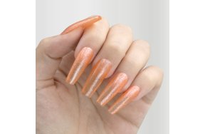 Ημιμόνιμο Βερνίκι Νυχιών Νο 308 Πορτοκαλί Glitter 10ml
