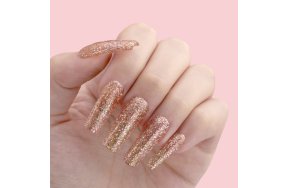 Ημιμόνιμο Βερνίκι Νυχιών Νο 319 Ροζ Glitter Παγιέτα 10ml