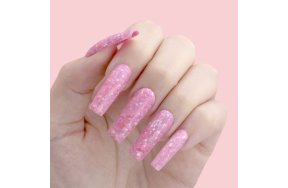 Ημιμόνιμο Βερνίκι Νυχιών Νο 192 Ροζ Παγιέτα Flakes 10ml