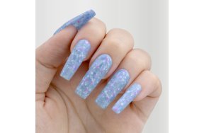 Ημιμόνιμο Βερνίκι Νυχιών Νο 331 Μπλε Παγιέτα Flakes 10ml