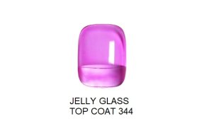 Ημιμόνιμο βερνίκι νυχιών Top Jelly Glass Νο 344 ροζ, 10ml