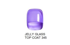 Ημιμόνιμο βερνίκι νυχιών Top Jelly Glass Νο 345 μωβ, 10ml