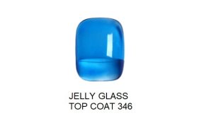 Ημιμόνιμο βερνίκι νυχιών Top Jelly Glass Νο 346 μπλε, 10ml