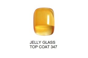 Ημιμόνιμο βερνίκι νυχιών Top Jelly Glass Νο 347 κίτρινο, 10ml