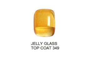 Ημιμόνιμο βερνίκι νυχιών Top Jelly Glass Νο 349 πορτοκαλί/κίτρινο, 10ml