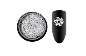 Διακοσμητικό Νυχιών Χιονονιφάδα Λευκό