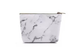 Kosmetiktasche Marmor weiss