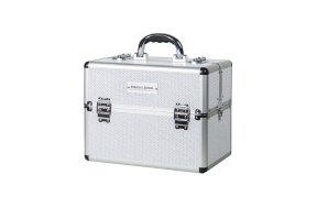 Επαγγελματική Βαλίτσα Αλουμινίου Άσπρη με Στρας– Μικρή Φθορά στη Λειτουργία