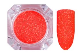 Σκόνη νέον κόκκινο-κοραλί glitter, 2.5g