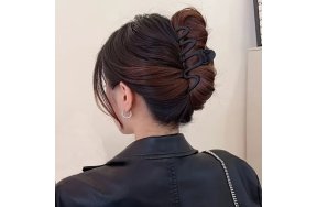 Κλάμερ Μαλλιών Μεγάλο Μαύρο 10,5 εκ. – Ματ Απόχρωση, Μοντέρνο Μίνιμαλ Design, Για Πυκνά & Λεπτά Μαλλιά