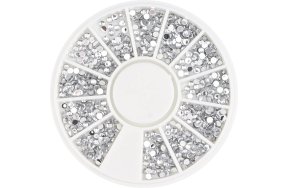 Στρας Λευκό Ασημί 480τμχ