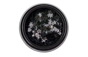 Διακοσμητικό Νυχιών Αστέρι και Παγιέτα Μαύρο