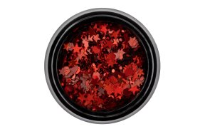 Διακοσμητικό Νυχιών Αστέρι και Παγιέτα Κόκκινο