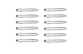 Μεταλλικά Κλιπ Μαλλιών Μεγάλο Ασημί 12τμχ