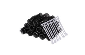 Ρολά Τρίχινα Μαύρο 17mm 12τμχ