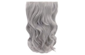 Τρέσα Συνθετική HD Κυματιστή με Κλιπ 55cm 185g Silver Grey #60Τ